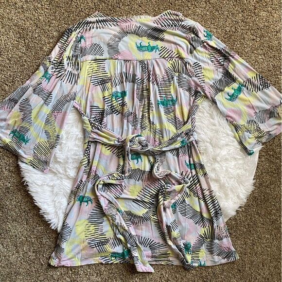 Melissa McCarthy X Seven7 Dress Multicolor Stretchy Tie Back Womens Size 0X - Picture 2 of 11